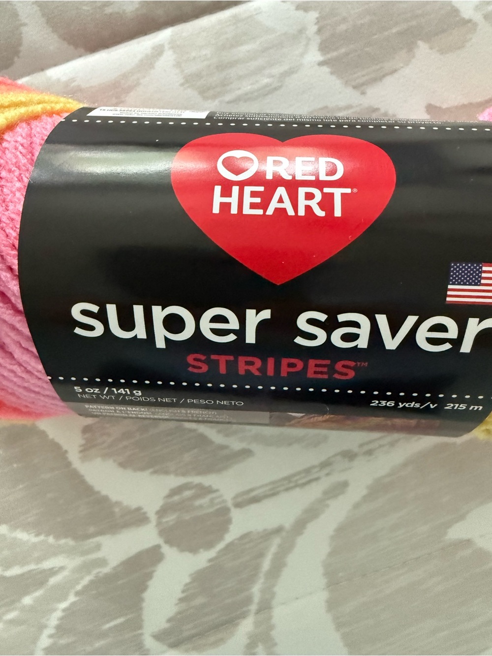 Red Heart Super Saver Stripes Retro Stripe Yarn – 32.5 oz Lot – 100% Acrylic - Picture 2 of 6